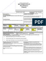 Re Lesson Plan Pre-Primary/ Primary