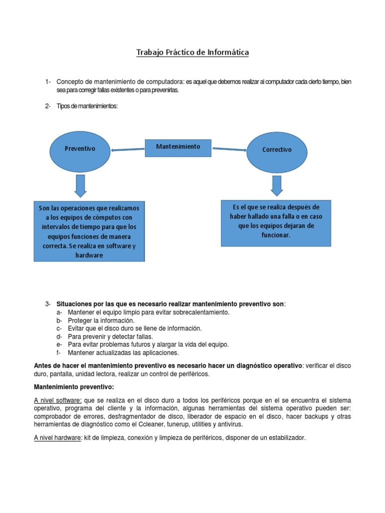 Trabajo Practico de Informática | PDF | Hardware de la computadora ...