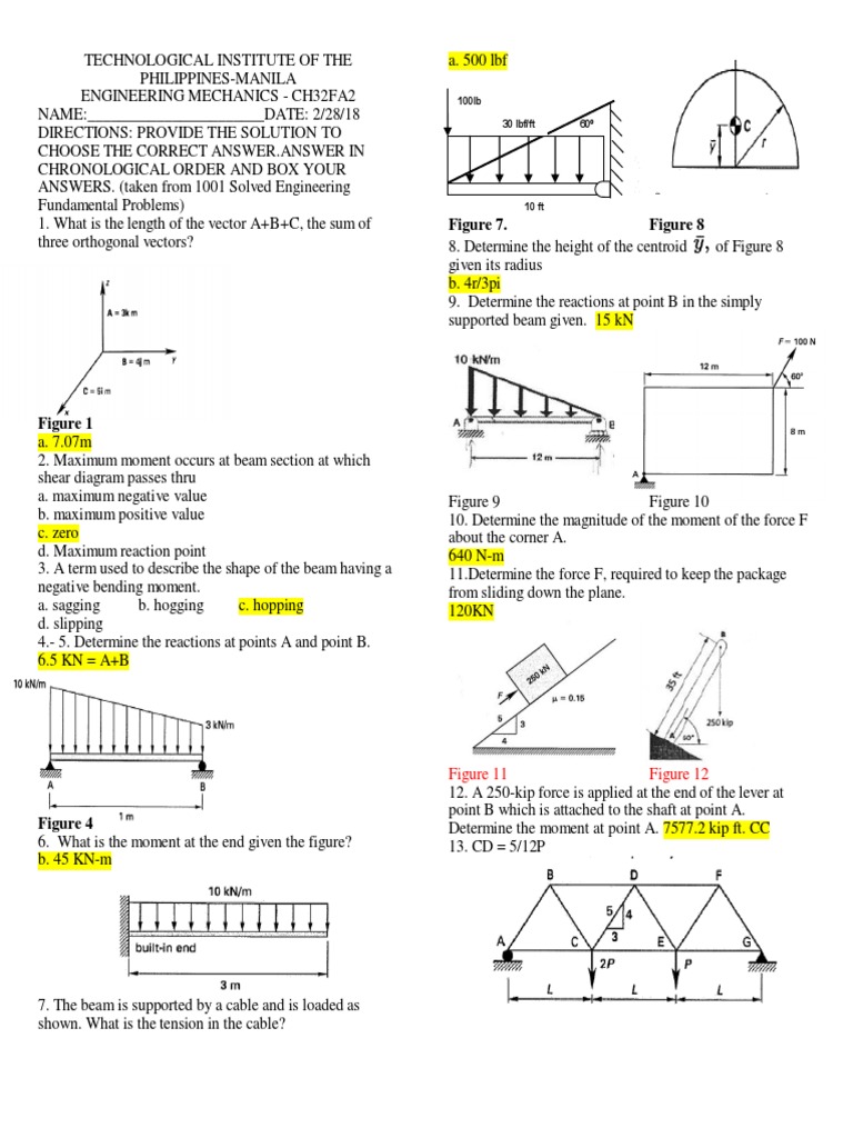Step-by-Step Engineering Solutions | PDF | Classical Mechanics | Physics