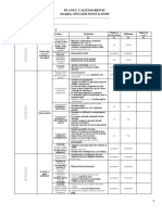 Clasa VIII - EFS - Planul Calendaristic Semestrial