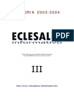 Eclesalia Informativo Memoria III 2003-2004 PDF