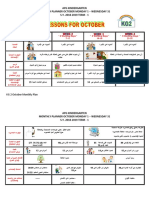 KG2 October Monthly Plan