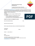 Philippine Association of Orthopedic Manual Physical Therapy 2019 Educator-Of The Year Nomination Form