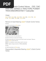 CAT D3C D4C D5C Series II Steering Clutch Control Valves