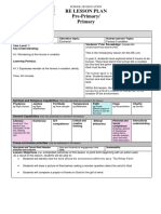 Re Lesson Plan Pre-Primary/ Primary