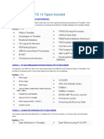 Teradata Syllabus