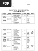 Planificare Calendaristica 2018/2019: Ciobanu Marioara