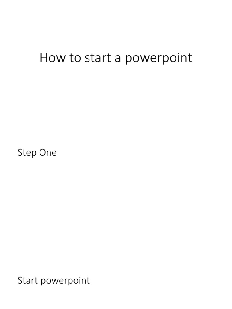 How to Start a PowerPoint Presentation | PDF