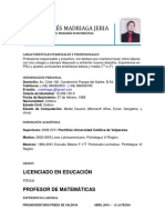 CV Jorge Madriaga Profesor Matematicas