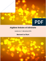 (Book Draft - ) Bernard Le Stum-Algèbre Linéaire Et Bilinéaire (2015) PDF