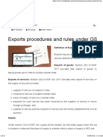 Exports Procedures and Rules Under GST