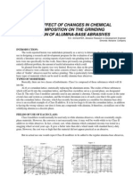 The Effect of Changes in Chemical Composition on the Grinding Action of Alumina Base Abrasives