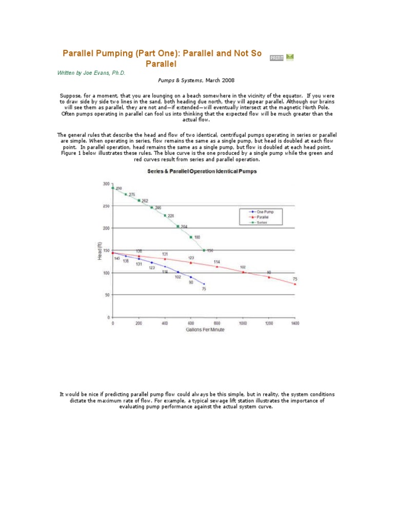 Parallel Pumping (Part One) : Parallel and Not So Parallel: Written by ...