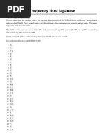 Wiktionary Frequency Lists/Japanese