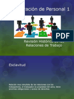 Administración de Personal 1: Revisión Histórica de Las Relaciones de Trabajo