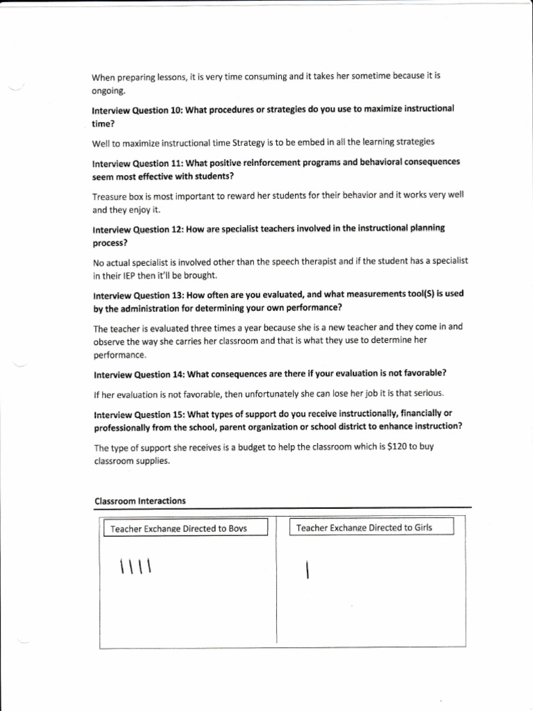 Page 8 of Classroom Observation 1 | PDF | Wellness