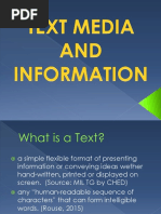 Text Media and Information
