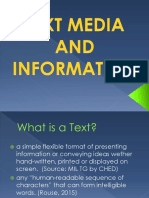 Text Media and Information