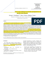 Perspectivas Evolucionarias, Historicas, Economicas y Politicas de La Salud y La Enfermedad