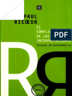 Paul Ricoeur El Conflicto de Las Interpretaciones Unlocked (1)