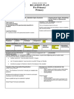 Re Lesson Plan Pre-Primary/ Primary