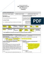 Re Lesson Plan Pre-Primary/ Primary