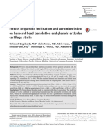 Effects of Glenoid Inclination and Acromion Index on Humeral Head Translation and Glenoid Articular Cartilage Strain