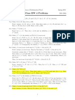 Solutions To In-Class HW 4 Problems: Math 4803-HEH: Foundations of Mathematical Proof Spring 2013