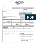 Re Lesson Plan Pre-Primary/ Primary