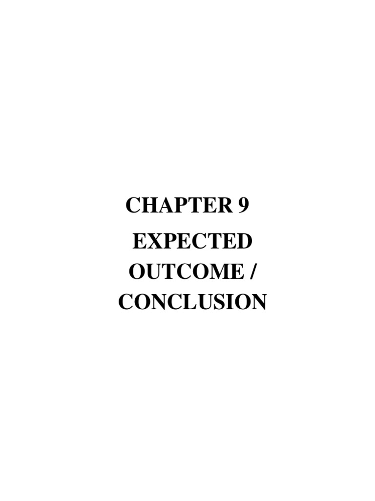 Expected Outcome / Conclusion | PDF