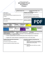 Re Lesson Plan Pre-Primary/ Primary