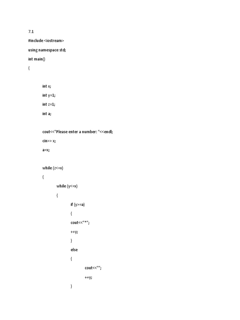 Standard Integer Patterns in C++ | PDF