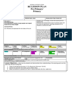 Re Lesson Plan Pre-Primary/ Primary: School of Education