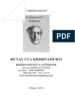K01 SỔ TAY CỦA KRISHNAMURTI Krishnamurtis NoteBook Dịch 2005 Sửa 2013