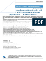 Socio Demographic Characteristics of Adults With Self Reported ADHD Symptoms in A Danish Population of 12,415 Blood Donors