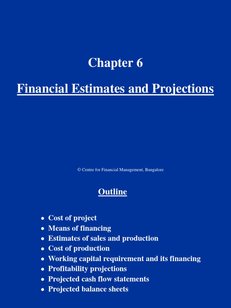 Chapter 6 Financial Estimates and Projections | PDF | Financial Capital ...