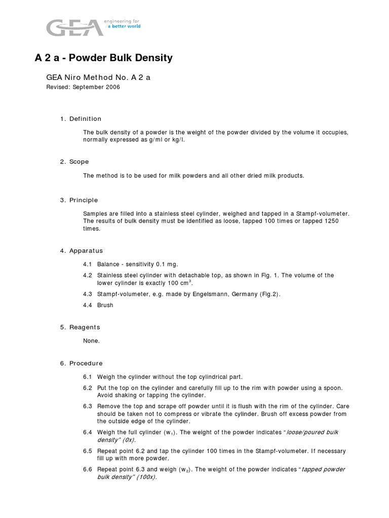 Bulk Density and TapDensity Procedure2 PDF PDF Density