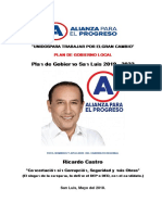 Plan de Gobierno- Alianza Para El Progreso- San Luis