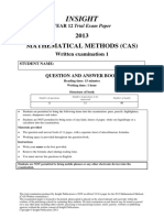 Insight 2013 Mathematical Methods Examination 1