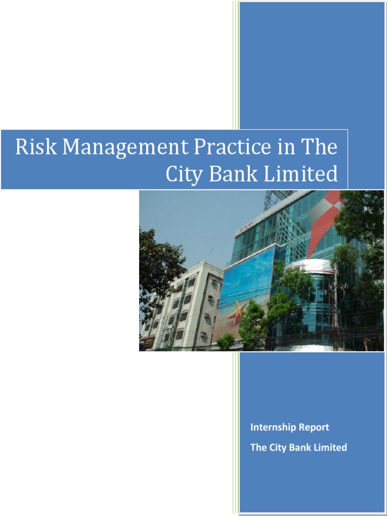 Risk Management Practices at City Bank | PDF | Risk | Revenue