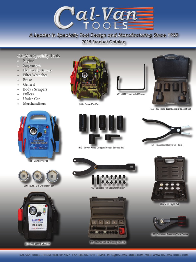 2015 Cal-Van Specialty Tools Product Catalog - Providing Specialty ...