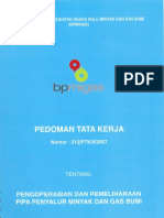 3 PTK 012 2007 Pengoperasian Dan Pemeliharaan Pipa Penyalur MIGAS PDF
