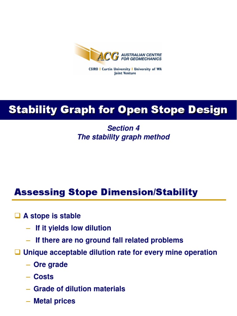 Stability Graph for Open Stope Design | PDF | Stress (Mechanics ...