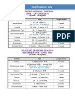 Academic Sessions 2018-2019 PDF