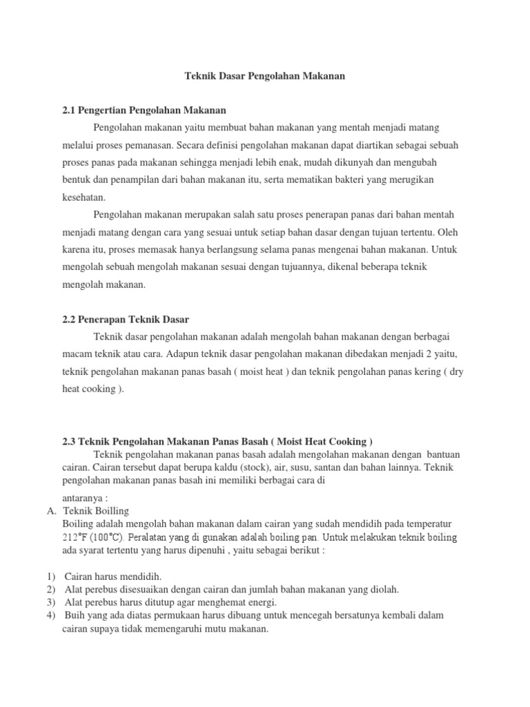 Teknik Dasar Pengolahan Makanan Docx