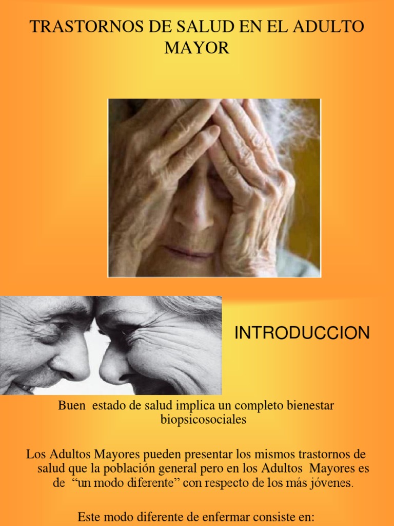 Trastornos de Salud en Adultos Mayores | PDF | Vejez | Adultos