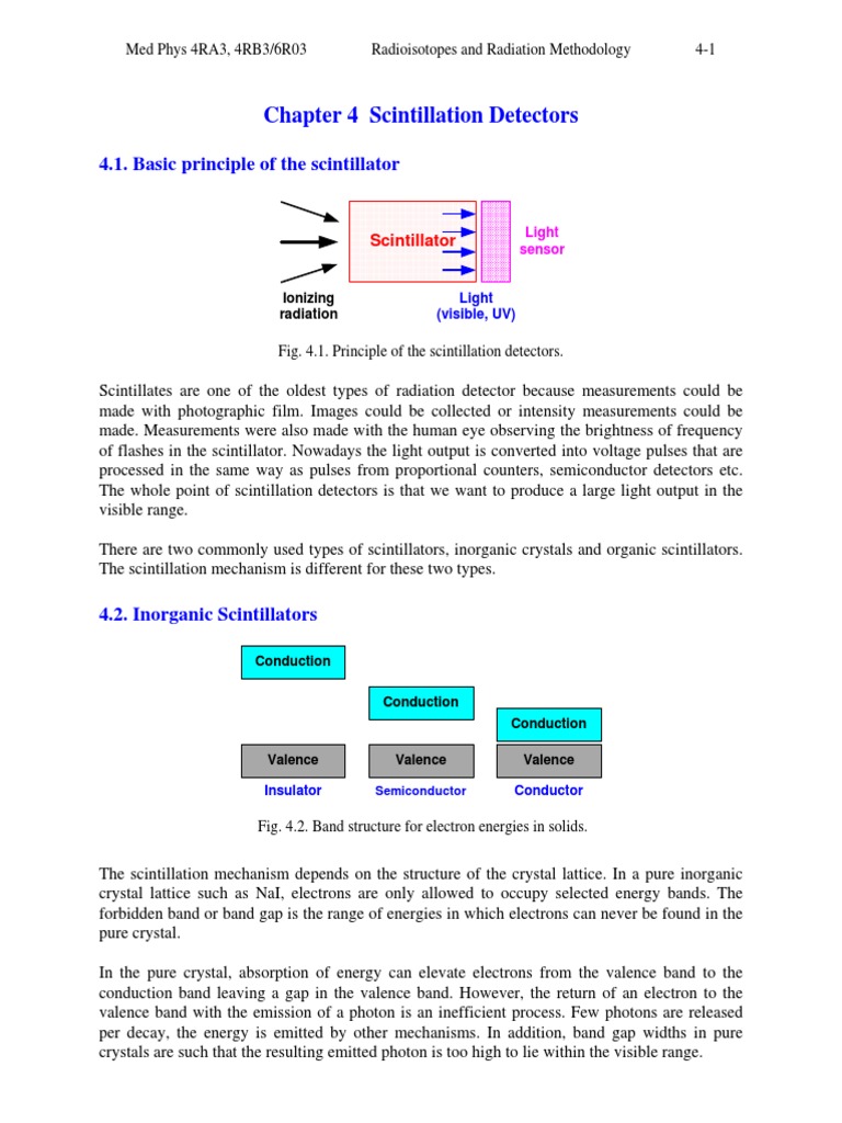 4RA34RB3 Lecture Note 4 ScintillationDetectors PDF Photoelectric