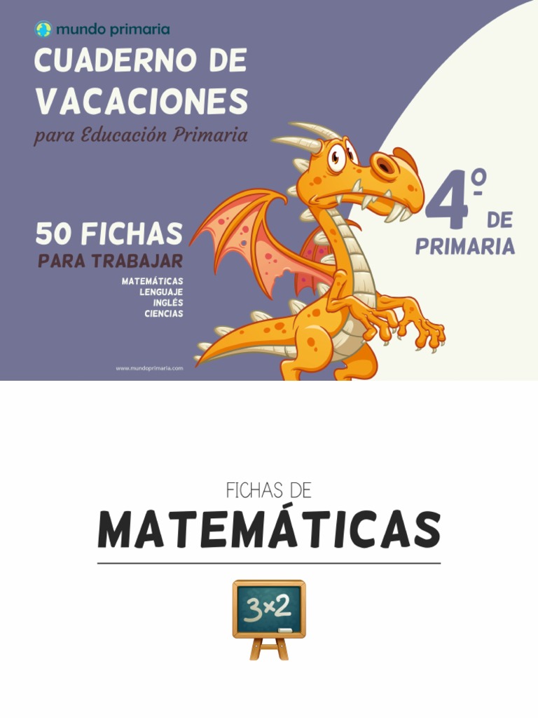 Cuaderno de Vacaciones 4 Primaria PDF | PDF