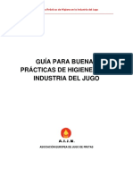 Guía para Buenas Prácticas de Higiene en La Industria Del Jugo (Autoguardado)