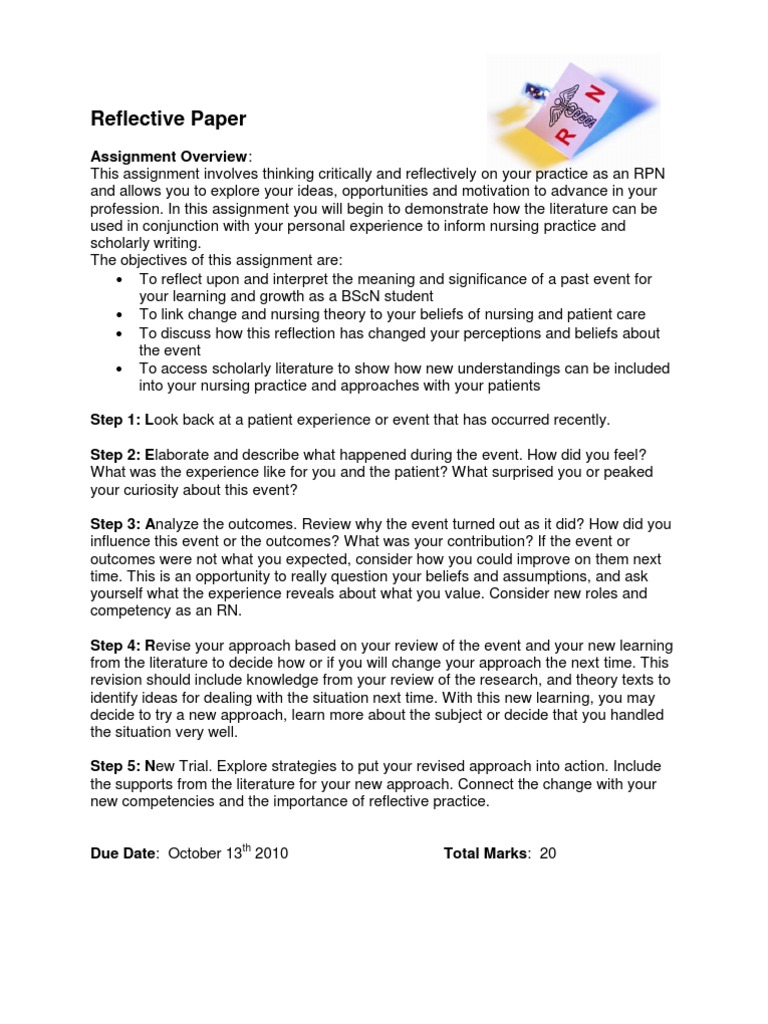 reflective assignment